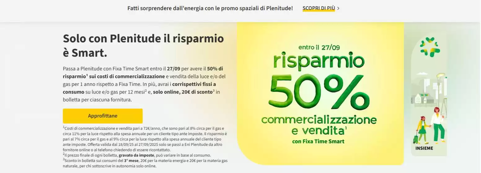 Volantino Eni Plenitude a Grotte di Castro | Risparmio 50% | 2025-09-22T00:00:00.000Z - 2025-09-27T00:00:00.000Z