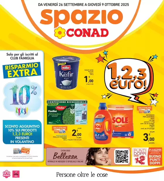 Volantino Spazio Conad a Rocca di Cave | 1,2,3 euro! | 2025-09-26T00:00:00.000Z - 2025-10-09T00:00:00.000Z