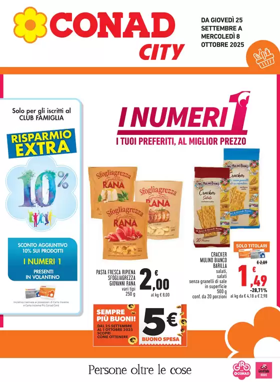 Volantino Conad City a Formigine | I numeri 1 | 2025-09-25T00:00:00.000Z - 2025-10-08T00:00:00.000Z