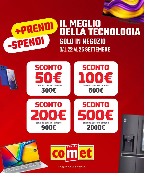 Volantino Comet a Vernate | Promo soglie da Comet! | 2025-09-22T00:00:00.000Z - 2025-09-25T00:00:00.000Z