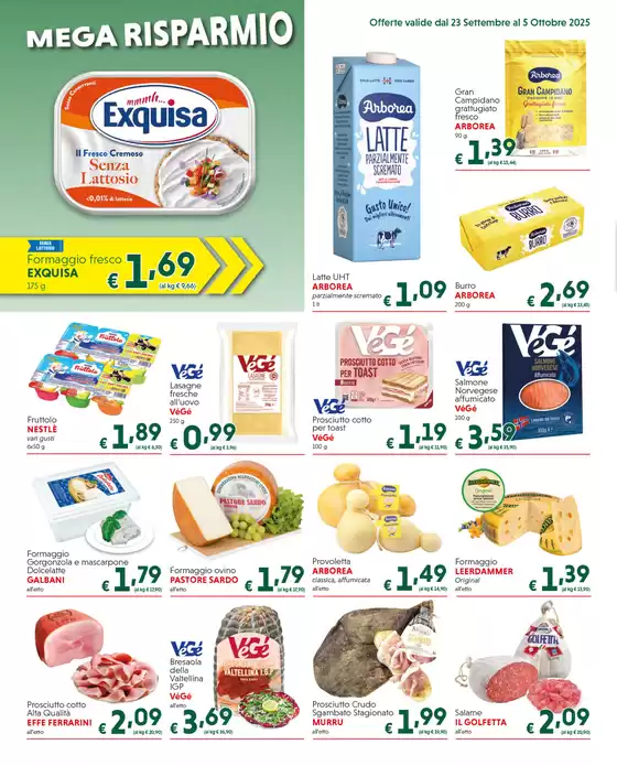 Offerte valide dal 23 Settembre al 5 Ottobre 2025