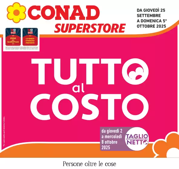 Volantino Conad Superstore a Cingoli | Tutto al costo | 2025-09-25T00:00:00.000Z - 2025-10-05T00:00:00.000Z
