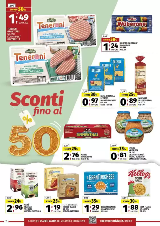 Sconti fino al 50%