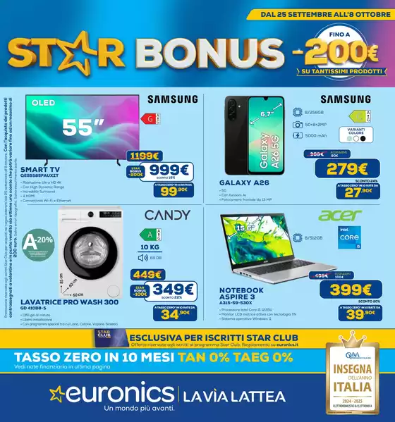 Volantino Euronics a Nicosia | Star Bonus! | 2025-09-25T00:00:00.000Z - 2025-10-08T00:00:00.000Z