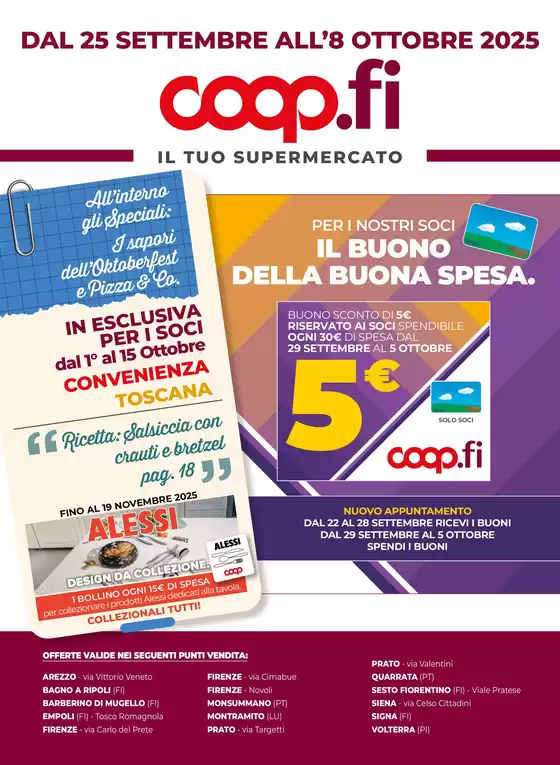 DAL 25 SETTEMBRE ALL’8 OTTOBRE 2025