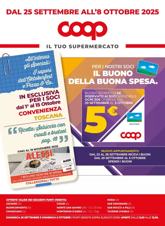 Dal 25 settembre all’8 ottobre 2025