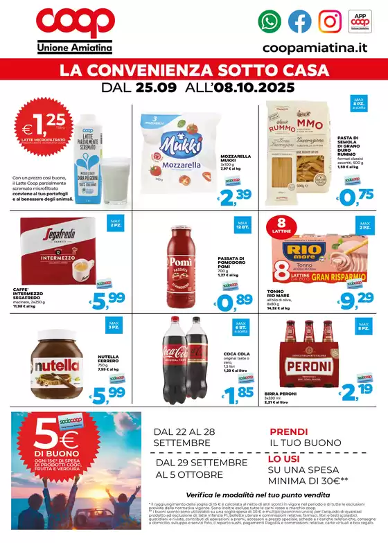 Volantino Coop | LA CONVENIENZA SOTTO CASA | 2025-09-25T00:00:00.000Z - 2025-10-08T00:00:00.000Z