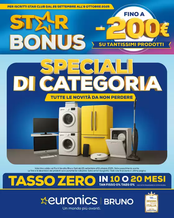 Volantino Euronics | STAR BONUS SPECIALE CATEGORIA | 2025-09-25T00:00:00.000Z - 2025-10-08T00:00:00.000Z