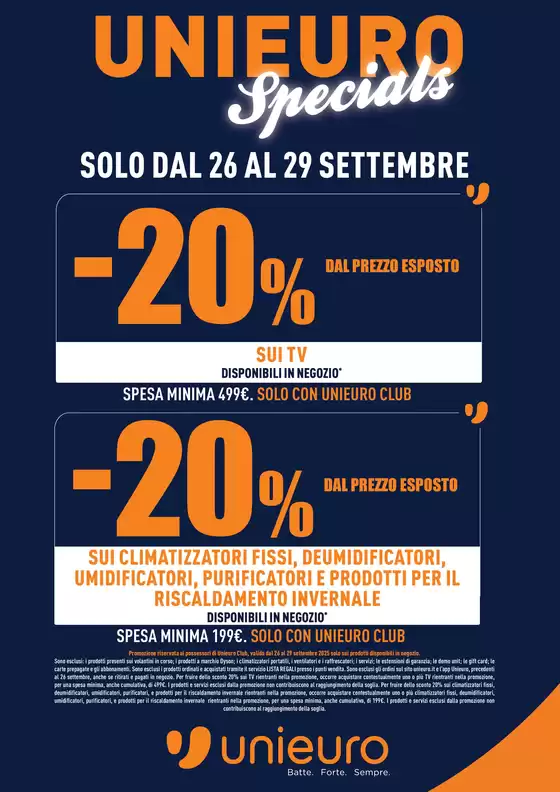 Volantino Unieuro a Collio | Unieuro specials! | 2025-09-26T00:00:00.000Z - 2025-09-29T00:00:00.000Z