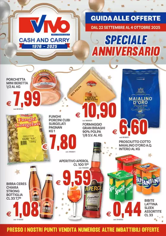 Volantino Vivo Supermercati a Monterenzio | Speciale anniversario | 2025-09-26T00:00:00.000Z - 2025-10-04T00:00:00.000Z