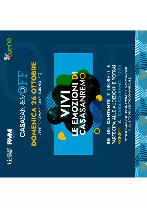 Volantino Centro Commerciale Curno a Salò | Vivi l'emozione di CasaSanremo | 2025-09-29T00:00:00.000Z - 2025-10-11T00:00:00.000Z