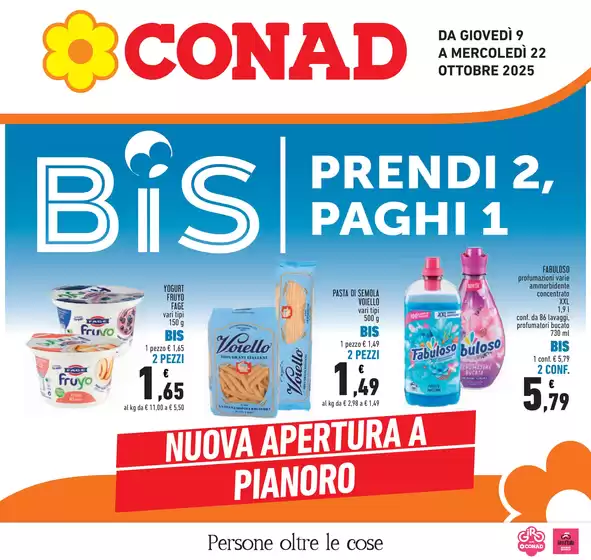 Volantino Conad | BIS prendi 2, paghi 1 | 2025-10-09T00:00:00.000Z - 2025-10-22T00:00:00.000Z