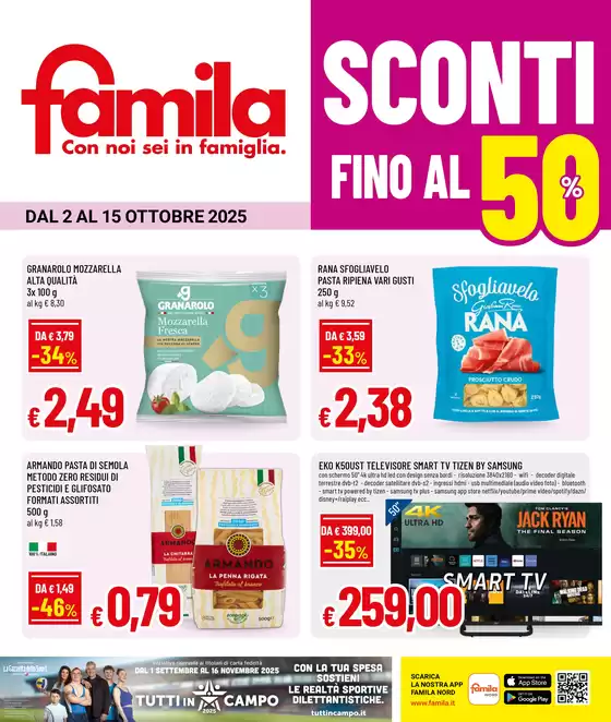 Sconti fino al 50%