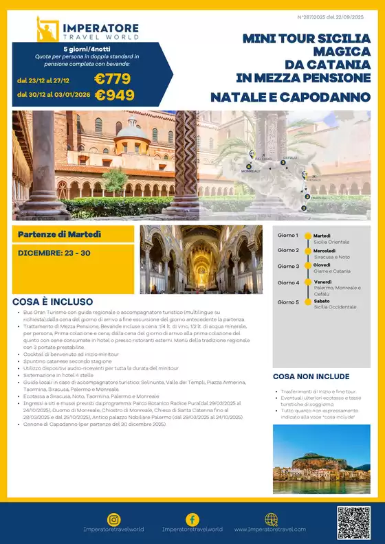 MINI TOURSICILIA MAGICA DA CATANIA IN MEZZA PENSIONE