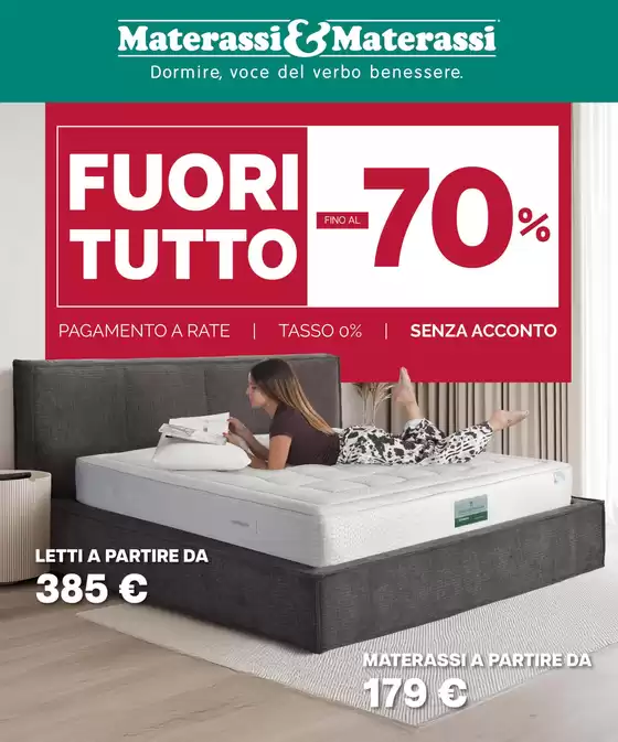 Volantino Materassi & Materassi a Moncalieri | Fuori tutto fino al 70% | 2025-10-01T00:00:00.000Z - 2025-10-31T00:00:00.000Z