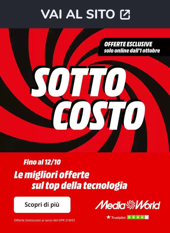 Volantino MediaWorld a Basiliano | SOTTOCOSTO da MediaWorld! | 2025-10-01T00:00:00.000Z - 2025-10-12T00:00:00.000Z