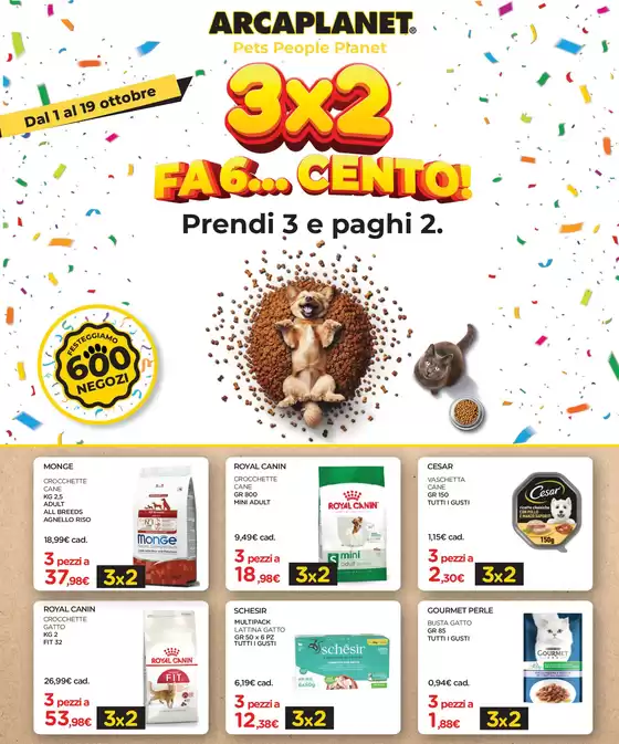 Volantino Arcaplanet a Bari Sardo | Prendi 3, paghi 2 | 2025-10-01T00:00:00.000Z - 2025-10-19T00:00:00.000Z