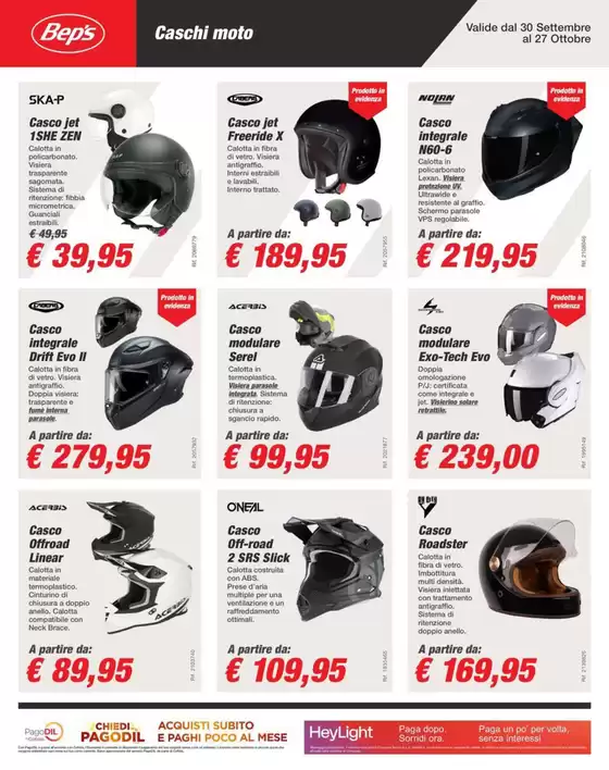 Promozioni di ottobre