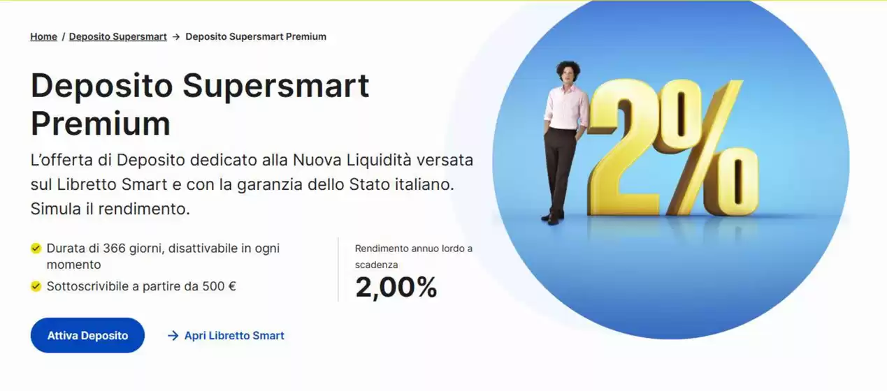 Deposito supersmart premium 2%
