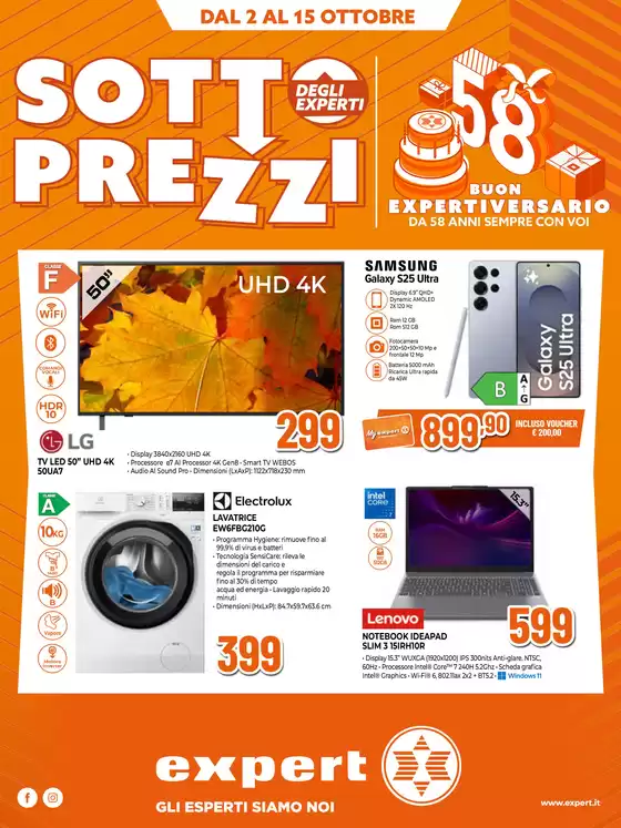 Volantino Expert a Certaldo | Sottoprezzi da Expert! | 2025-10-02T00:00:00.000Z - 2025-10-15T00:00:00.000Z