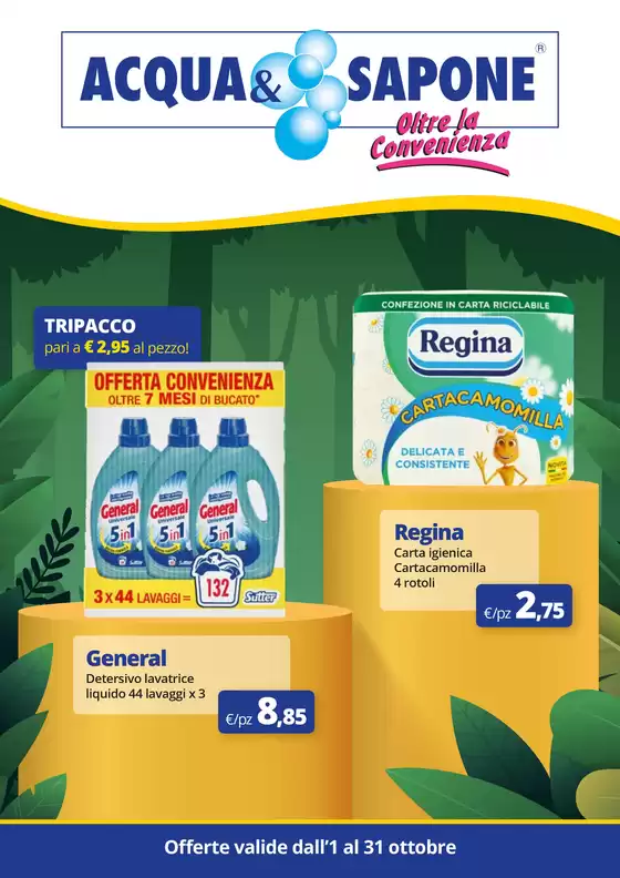 Offerte valide dall’1 al 31 ottobre