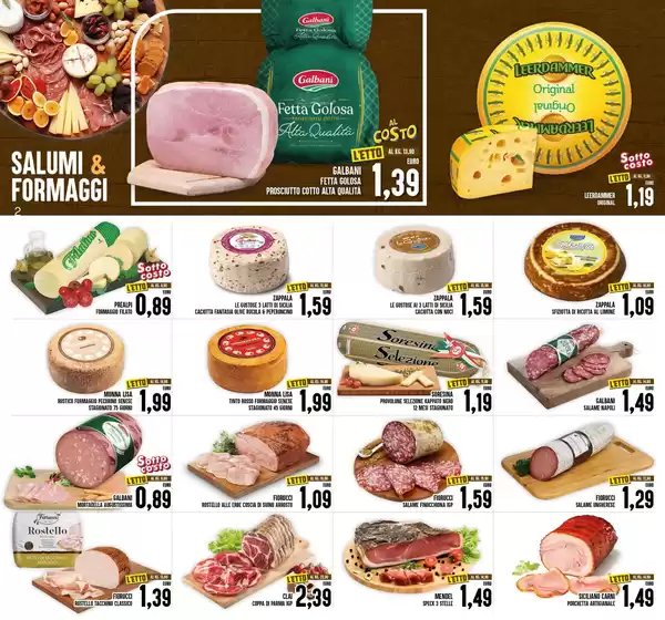 Sottocosto freschi 