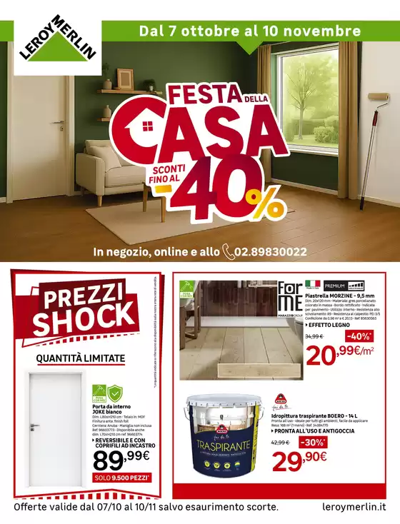 Volantino Leroy Merlin a Riano | Festa della casa da Leroy Merlin! | 2025-10-07T00:00:00.000Z - 2025-11-10T00:00:00.000Z