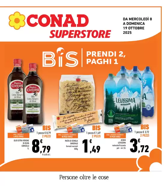 Volantino Conad Superstore a Sabaudia | Prendi 2, Paghi 1 | 2025-10-08T00:00:00.000Z - 2025-10-19T00:00:00.000Z