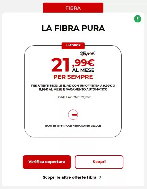 Volantino Iliad a Scurcola Marsicana | La fibra pura | 2025-10-07T00:00:00.000Z - 2025-11-03T00:00:00.000Z