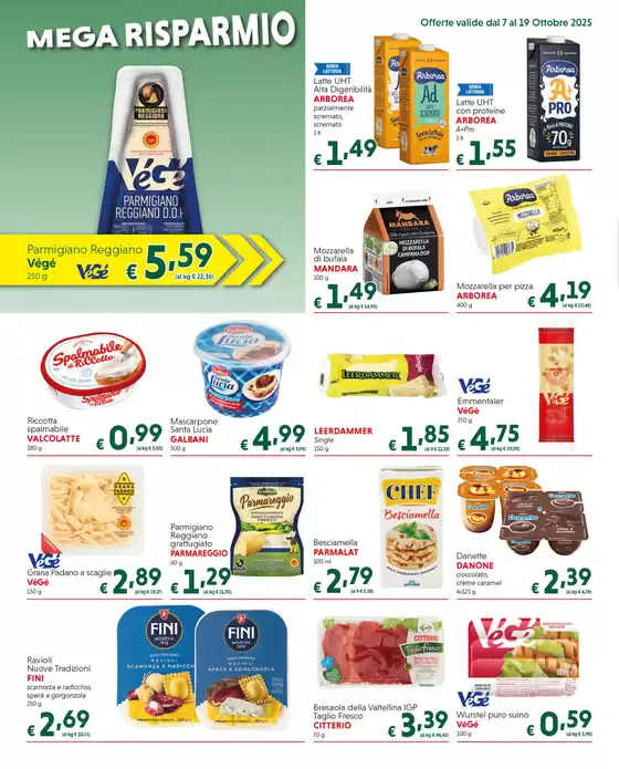 Offerte valide dal 7 al 19 Ottobre 2025