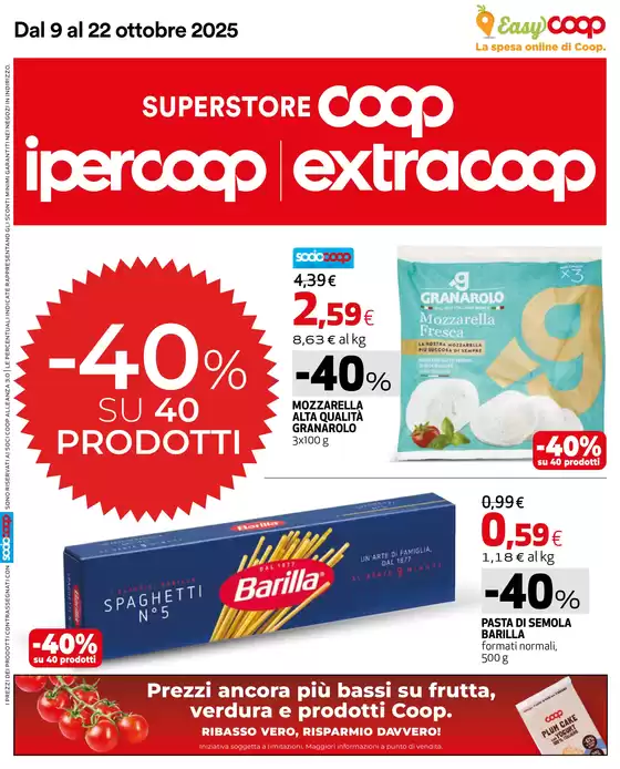 40% su 40 prodotti