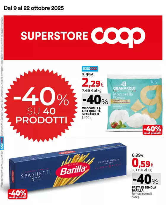 40% su 40 prodotti