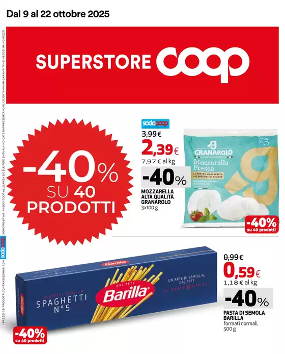 40% su 40 prodotti
