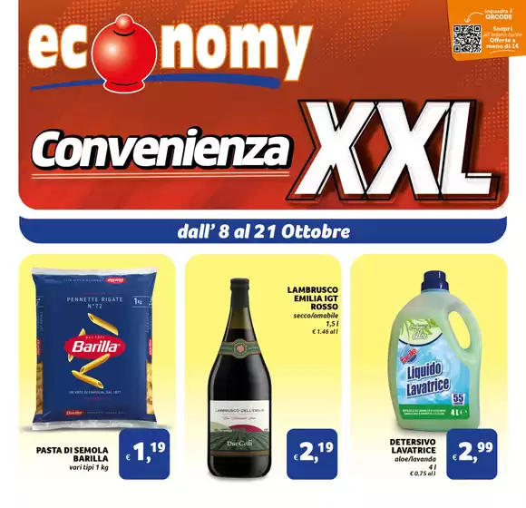 Volantino Economy a Volla | Convenienza XXL | 2025-10-08T00:00:00.000Z - 2025-10-21T00:00:00.000Z