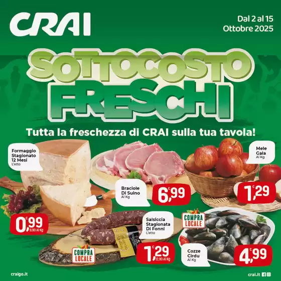 Volantino Crai a San Nicola la Strada | Sottocosto | 2025-10-07T00:00:00.000Z - 2025-10-15T00:00:00.000Z