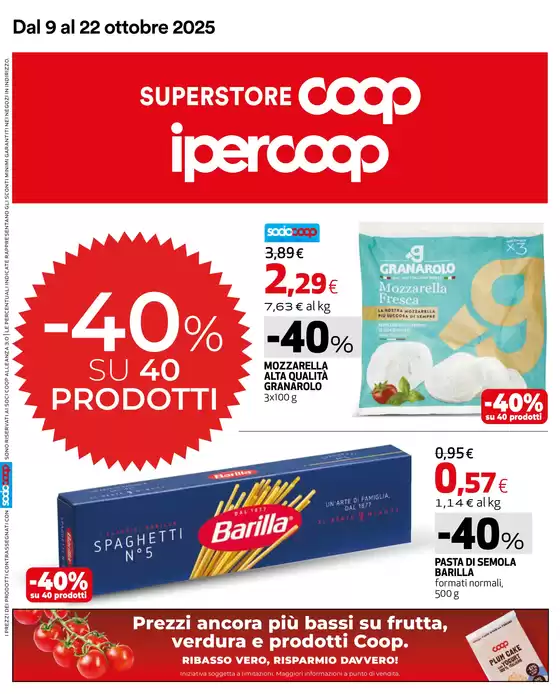 40% su 40 prodotti