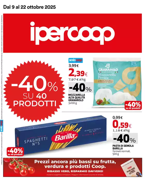 40% su 40 prodotti