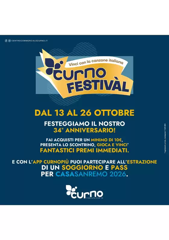 Volantino Centro Commerciale Curno a Teramo | Curno Festivàl | 2025-10-13T00:00:00.000Z - 2025-10-26T00:00:00.000Z