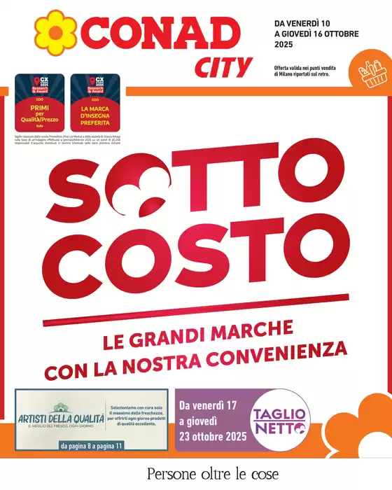Volantino Conad City a Sant'Angelo Lodigiano | Sottocosto | 2025-10-10T00:00:00.000Z - 2025-10-16T00:00:00.000Z