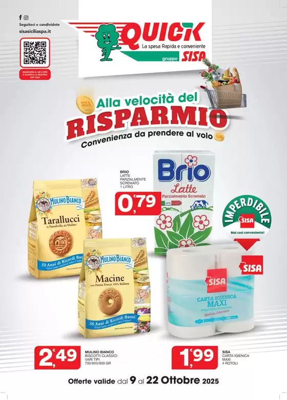 Volantino Quick Sisa a Marano Vicentino | Alla velocita del risparmio | 2025-10-09T00:00:00.000Z - 2025-10-22T00:00:00.000Z