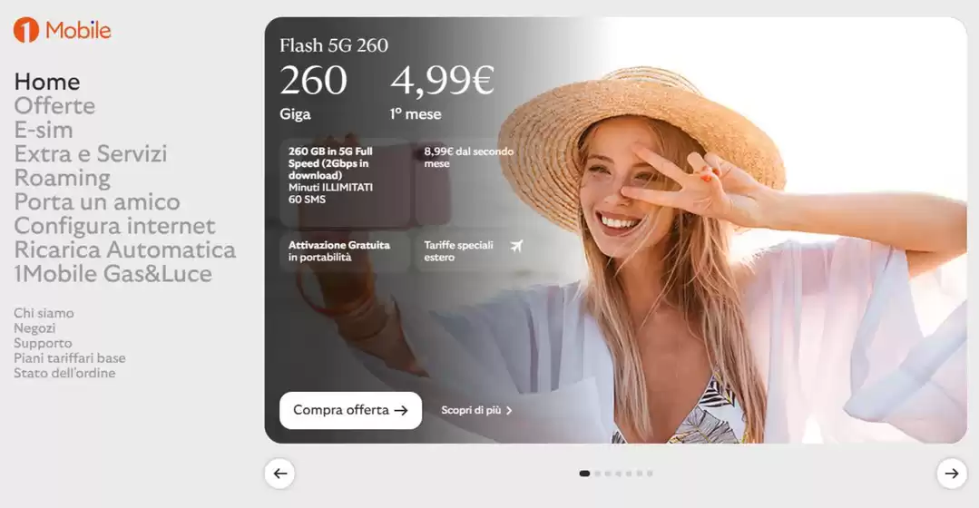 Volantino 1mobile a Tolmezzo | Flash 5G | 2025-10-08T00:00:00.000Z - 2025-10-31T00:00:00.000Z