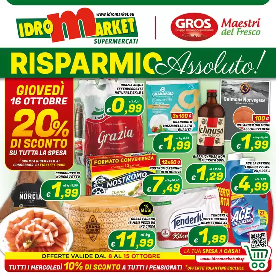 Volantino Idromarket a San Vito di Leguzzano | Risparmio assoluto! | 2025-10-08T00:00:00.000Z - 2025-10-15T00:00:00.000Z