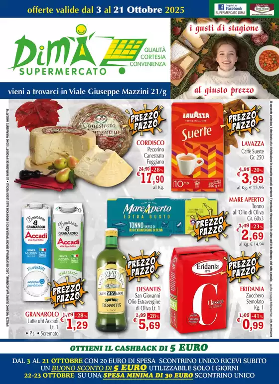 Volantino Supermercato Dima a San Vito di Leguzzano | Prezzo pazzo | 2025-10-08T00:00:00.000Z - 2025-10-21T00:00:00.000Z