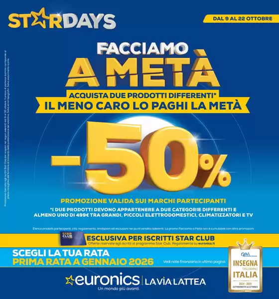 Volantino Euronics a Alzano Lombardo | Il meno caro lo paghi la metà! | 2025-10-09T00:00:00.000Z - 2025-10-22T00:00:00.000Z