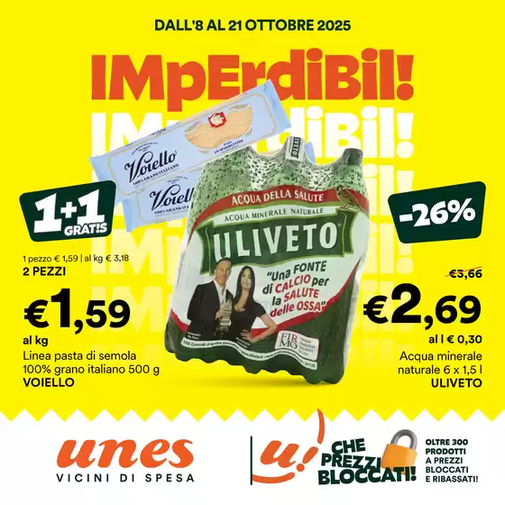 Volantino Unes a Palazzolo sull'Oglio | Imperdibili! | 2025-10-08T00:00:00.000Z - 2025-10-21T00:00:00.000Z