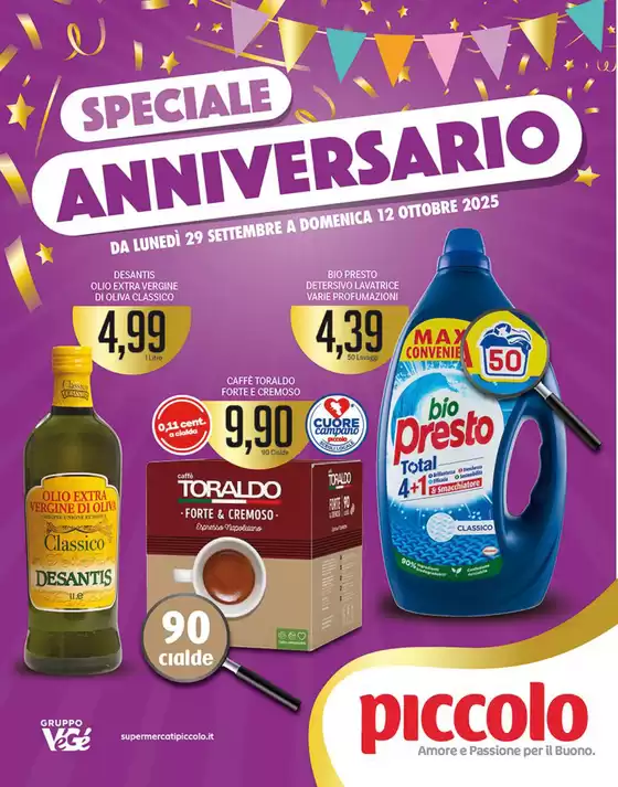 Volantino Supermercati Visotto a Palazzolo sull'Oglio | Speciale anniversario | 2025-10-08T00:00:00.000Z - 2025-10-12T00:00:00.000Z
