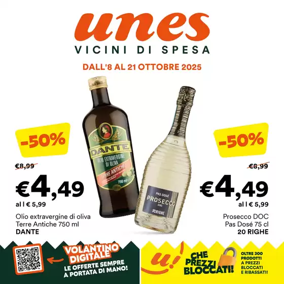 Volantino Unes a Palazzolo sull'Oglio | Vicini di spesa! | 2025-10-08T00:00:00.000Z - 2025-10-21T00:00:00.000Z