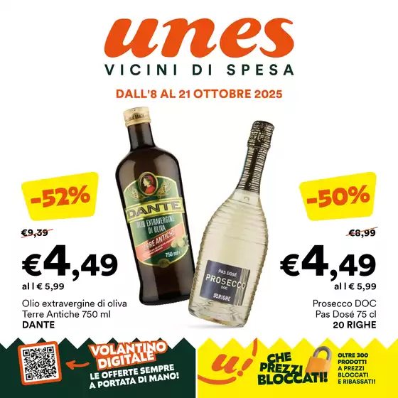 Volantino Unes a Palazzolo sull'Oglio | Vicini di spesa | 2025-10-08T00:00:00.000Z - 2025-10-21T00:00:00.000Z