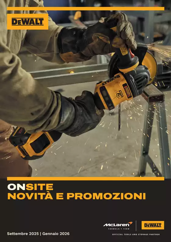 Volantino Dewalt a Cagliari | Onsite Novita e promozioni | 2025-10-08T00:00:00.000Z - 2026-01-31T00:00:00.000Z