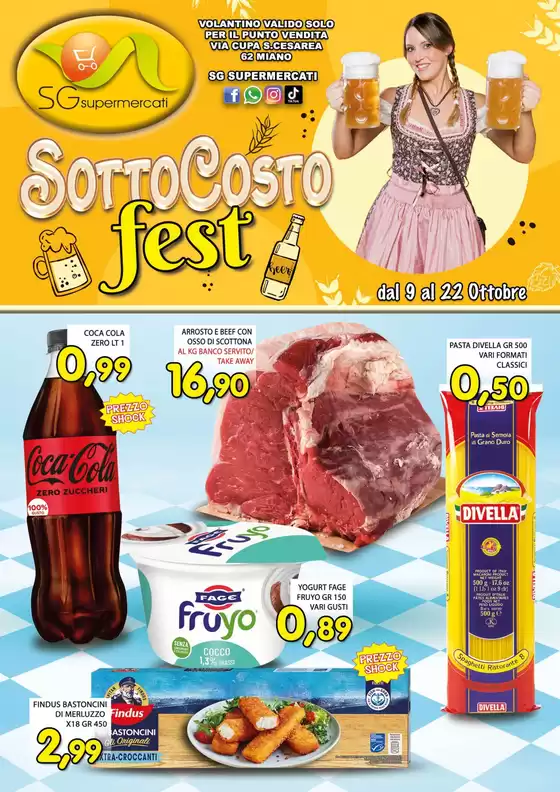 Volantino SG Supermercati a Spresiano | Sottocosto | 2025-10-09T00:00:00.000Z - 2025-10-22T00:00:00.000Z